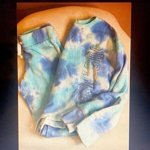 Blue Tie Dye Justice Sweatshirt
